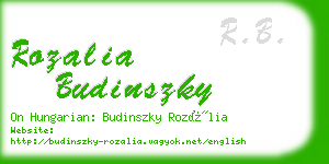 rozalia budinszky business card